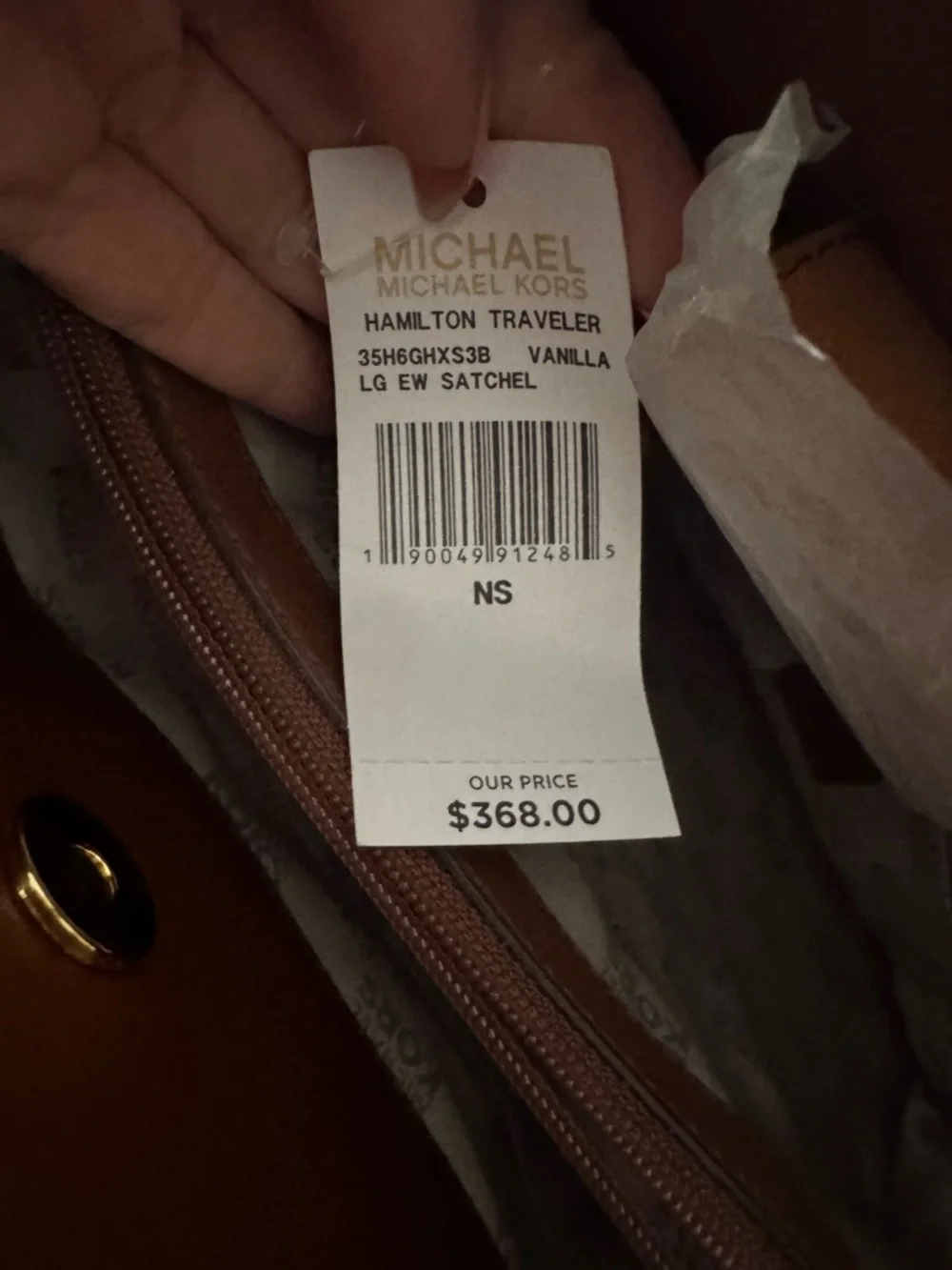 Michael Kors Hamilton PVC LG Signature Tote, Shoulder Bag $368 Vanilla #025  NWT - Picture 9 of 13